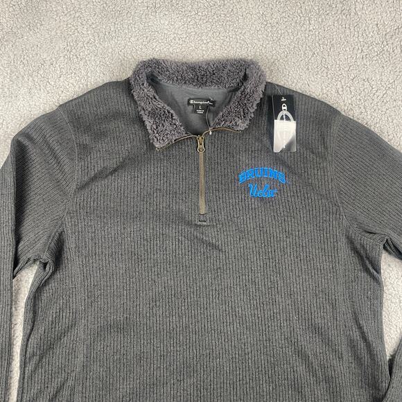 Champion Elite UCLA Bruins Mens Large Gray 100% Polyester Long Sleeve Sweatshirt - Picture 2 of 11